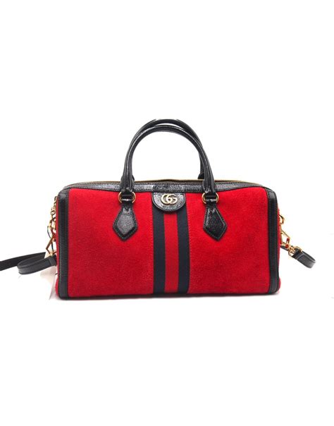 bauletto gucci scamosciato ragazza|Gucci Ophidia Bauletto Pelle Scamosciata Rossa.